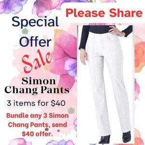 3/$40 Simon Chang Pants Offer - Just Bundle & Offer!